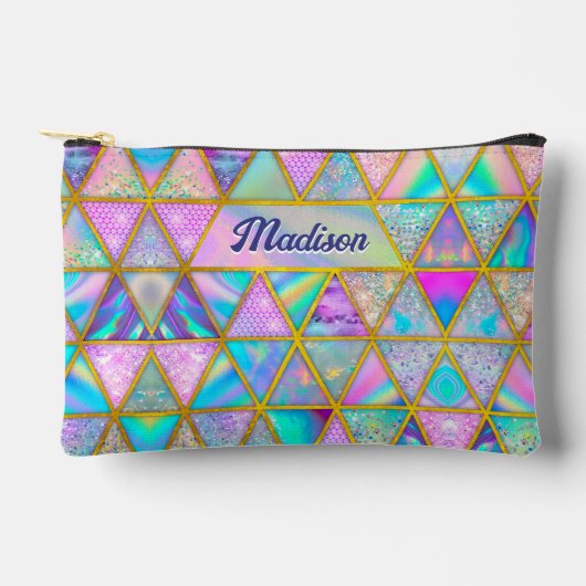 Elegante holografische trendy faux goud geometrisc etui (Voorkant)