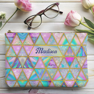Elegante holografische trendy faux goud geometrisc etui