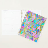 Elegante holografische trendy faux goud geometrisc planner (Display)