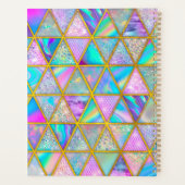 Elegante holografische trendy faux goud geometrisc planner (Achterkant)