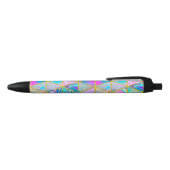 Elegante holografische trendy faux goud geometrisc zwarte inkt pen (Bovenkant)