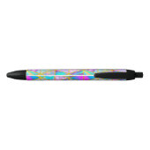 Elegante holografische trendy faux goud geometrisc zwarte inkt pen (Achterkant)