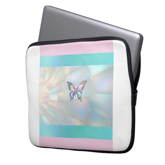 Elegante holografische vlinder elektronica tas (Voorkant Links)