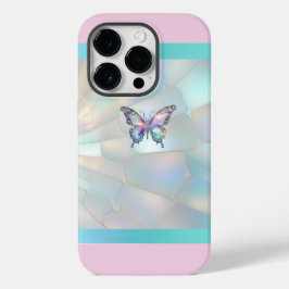 Elegante holografische vlinder iPhone 14 Pro Hoesj Case-Mate iPhone 14 Pro Hoesje