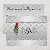 Elegante Hommagouden Bruiloft RSVP Kaart (Voorkant / Achterkant)