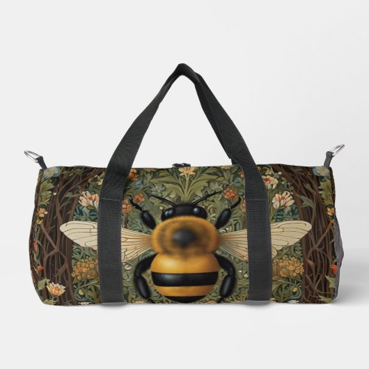 Elegante  hommel botanische bloemkunst plunjezak (Voorkant)