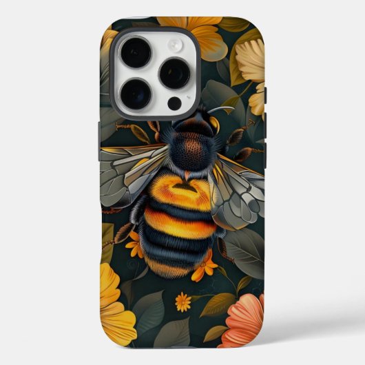 Elegante Hommels en Bloemontwerp iPhone Hoes" Case-Mate iPhone Case (Achterkant)