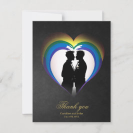Elegante homo silhouetten. bedankkaart