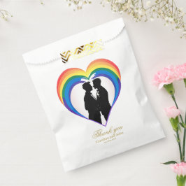 Elegante homo silhouetten. bedankzakje