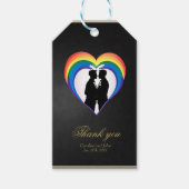 Elegante homo silhouetten. cadeaulabel (Voorkant)