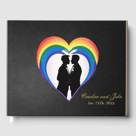 Elegante homo silhouetten. gastenboek