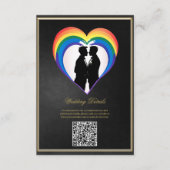 Elegante homo silhouetten informatiekaartje (Voorkant)