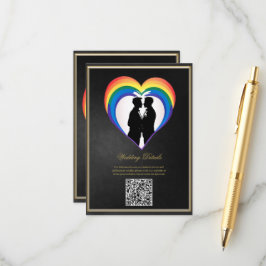 Elegante homo silhouetten informatiekaartje