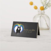 Elegante homo silhouetten. plaatskaartje (Achterkant)