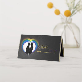 Elegante homo silhouetten. plaatskaartje