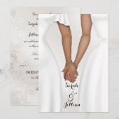 Elegante homohuwelijk bruid met etnische handen kaart (Voorkant / Achterkant)