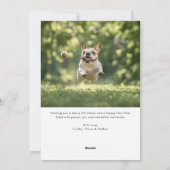 Elegante Hond Foto Kerst Happy Howholidays Pet Feestdagenkaart (Achterkant)