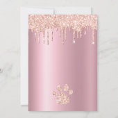 Elegante Hond Glitter Spa Verjaardag Kaart (Achterkant)