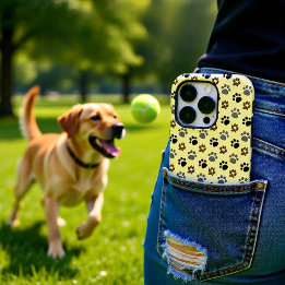 Elegante hond huisdier poten crème Case-Mate iPhone 14 pro hoesje