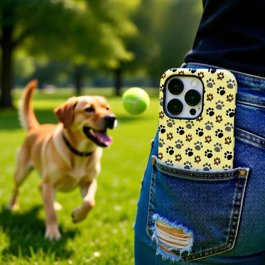 Elegante hond huisdier poten crème Case-Mate iPhone case