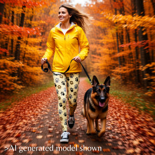 Elegante hond huisdier poten crème leggings