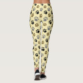 Elegante hond huisdier poten crème leggings (Achterkant)