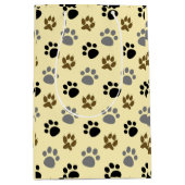 Elegante hond huisdier poten crème medium cadeauzakje (Voorkant)