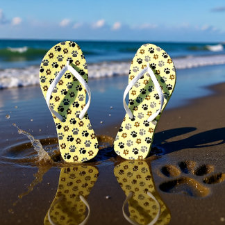 Elegante hond huisdier poten crème teenslippers