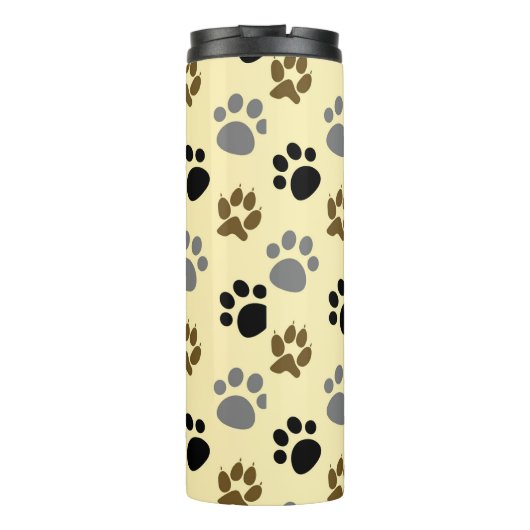 Elegante hond huisdier poten crème thermosbeker (Achterkant)