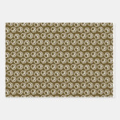 Elegante hond huisdier poten set van 3 inpakpapier vel (Voorkant 3)