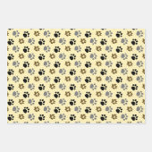 Elegante hond huisdier poten set van 3 inpakpapier vel (Voorkant)