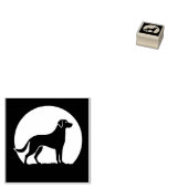 Elegante hond silhouet stempel (Gestempeld)