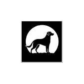 Elegante hond silhouet stempel (Afrduk)