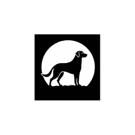 Elegante hond silhouet stempel (Afrduk)