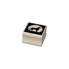 Elegante hond silhouet stempel