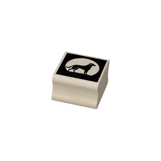 Elegante hond silhouet stempel (Stempel)