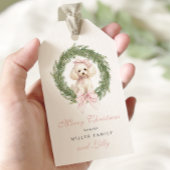 Elegante Hond Vrolijk Kerstcadeau Labels Cadeaulabel
