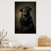Elegante honden silhouet poster (Keuken)