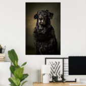 Elegante honden silhouet poster (Thuiskantoor)