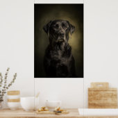 Elegante honden silhouet poster (Keuken)