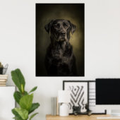Elegante honden silhouet poster (Thuiskantoor)