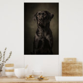 Elegante honden silhouet poster (Keuken)