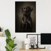 Elegante honden silhouet poster (Thuiskantoor)