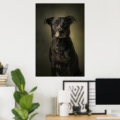Elegante honden silhouet poster (Thuiskantoor)