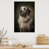 Elegante honden silhouet poster (Keuken)