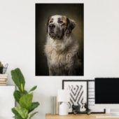 Elegante honden silhouet poster (Thuiskantoor)