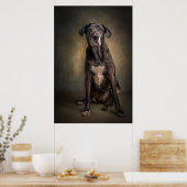 Elegante honden silhouet poster (Keuken)