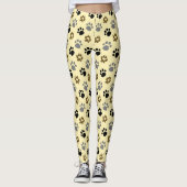 Elegante hondenpootjes crème legging (Voorkant)
