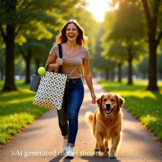 Elegante hondenpootjescrème voor huisdieren tote bag