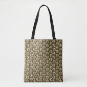 Elegante hondenpoten bruin tote bag (Voorkant)